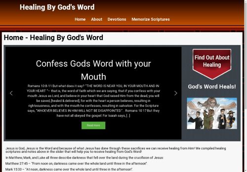 Healing By Gods Word Home Page