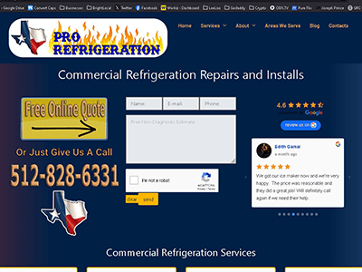 prorefrigerate.com home page